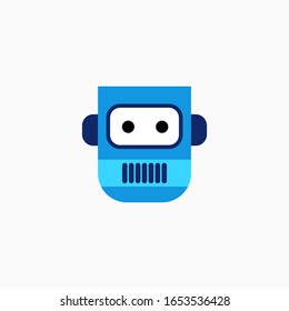 Robot head icon. Vector AI technology concept symbol or design element in flat style.