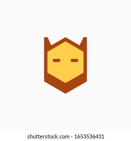 Robot head icon. Vector AI technology concept symbol or design element in flat style.