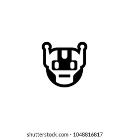 Robot head icon. Vector robot character