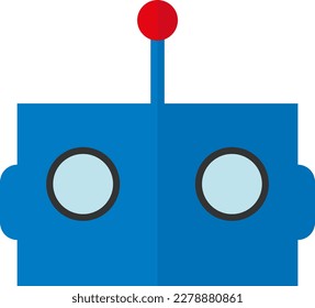 Ilustración vectorial de icono de cabeza robótica. Inteligencia artificial y robótica.