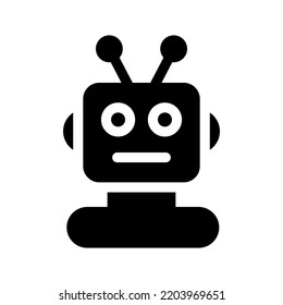 Robot Head Icon Vector Symbol Design Illustration