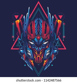 Robot Head Illustration