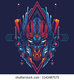 Robot Head Illustration