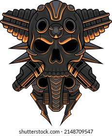 Ilustración de cabezal de robot con vector de material de calidad superior