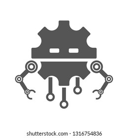 Robot head line icon, vector sign, pictogram isolated on white background, logo illustration. EPS 10