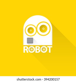 robot head logo design