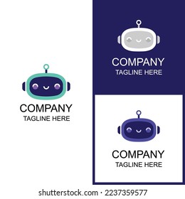 Robot head logo design can be used for branding and business
