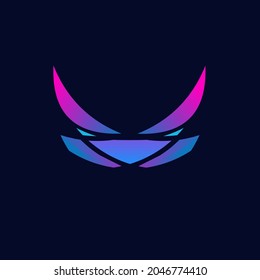 Robot Head logo with Gradient color, Vector illustration.