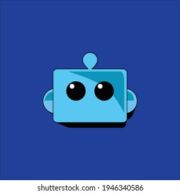 diseño de icono de logotipo de cabeza robot