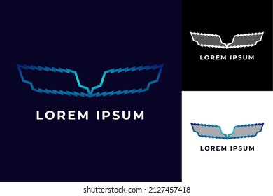 Robot head logo. Robotic mascot esport logo design