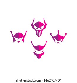 robot head logo vector icon technology