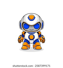 Robot Head Mascot Vector. Futuristic and cartoon design