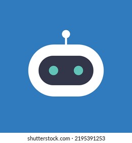 Robot Head For Mobile Apps, Web-design, Browser Games, Media, Social Networks Logo.