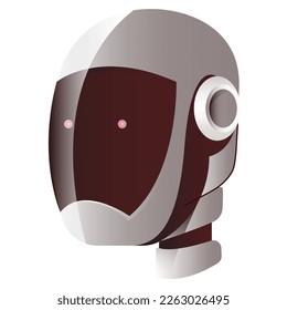 robot head or motorcycle helmet