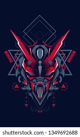 Robot head sacred geometry