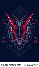 Robot head sacred geometry