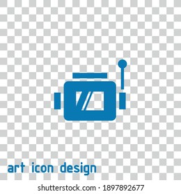 robot head vector icon on an abstract background