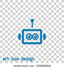 robot head vector icon on an abstract background