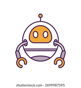 Ilustração de stock de ícone de vetor de Cabeça de Robô