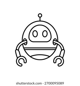 Ilustração de stock de ícone de vetor de Cabeça de Robô