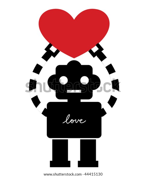 Robot Heart Card Design Stock Vector (Royalty Free) 44415130 Shutterstock