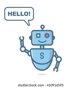 Robot hello smile