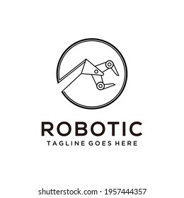 Robot to help humans work more efficiently logo design	
