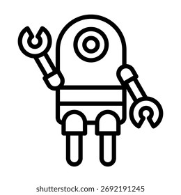 Elemento del icono del ayudante del robot para el diseño