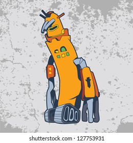 robot heroes characters vector illustration