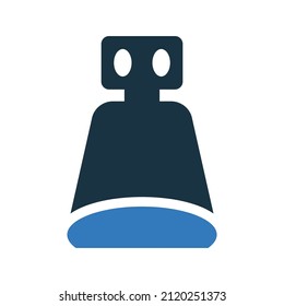 Robot, home, assistant icon. Simple editable vector illustration.