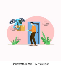 Robot home delivery, Robot courier delivery 