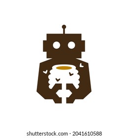 Roboter Honigbiene Cyborg automatisches negatives Leerzeichen, Vektorsymbol
