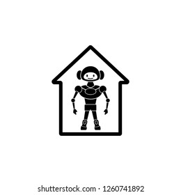 robot housekeeper icon. Element of home robot icon for mobile concept and web apps. Detailed robot housekeeper icon can be used for web and mobile