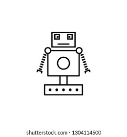 robot, housewife, assistant outline icon. Signs and symbols can be used for web, logo, mobile app, UI, UX