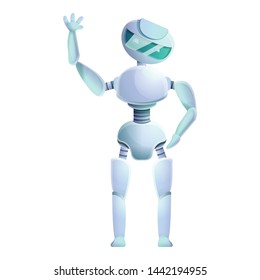 Robot humanoid icon. Cartoon of robot humanoid vector icon for web design isolated on white background