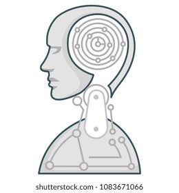robot humanoid profile icon