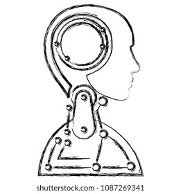 robot humanoid profile icon