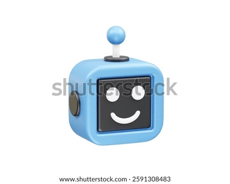 Robot Icon 3d rendering illustration