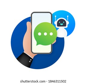 Icono de robot. Diseño de señales de bots. Concepto de símbolo de robot. Bot del servicio de soporte de voz. Bot de soporte en línea. Ilustración vectorial.