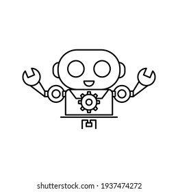 robot icon. bot sign. vector illustration