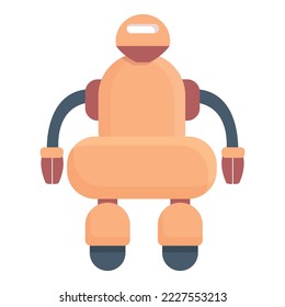 Robot icon cartoon vector. Kid education. Tech program