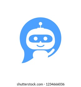 Robot icon. Chat Bot sign for support service concept. Chatbot character flat style.