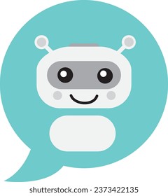 Robot icon. Chat Bot sign for support service concept. Chatbot character flat style.