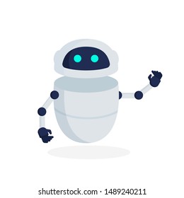 Robot icon. Chat robot icon. Flat vector illustration background.