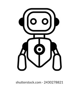 Robot Icon Design in Five style with Editable Stroke. Line, Solid, Flat Line, Duo Tone Color, and Color Gradient Line. Suitable for Web Page, Mobile App, UI, UX and GUI design.