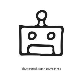 robot icon design illustration,hand drawn style design, designed for web and app