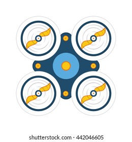 robot icon. Drone design. Vector graphic