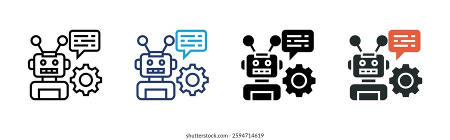 Robot Icon Element For Design