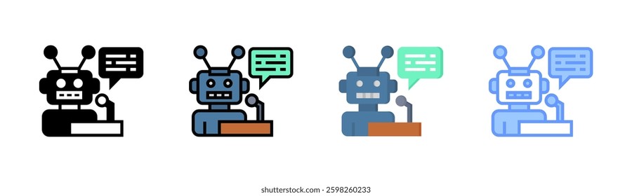 Robot Icon Element For Design