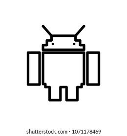 robot icon. Element of minimalistic icons for mobile concept and web apps. Thin line icon for website design and development, app development